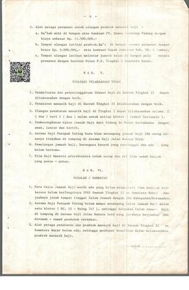 Laporan Penyelenggaraan Bimbingan Urusan Haji Propinsi Sumatera Barat Tahun 1992 M / 1412 H hal. 6