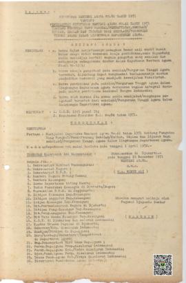 Salinan Keputusan Menteri Tentang Pentjabutan Keputusan Menteri Agama No.41 Tahun 1971 tentang Pu...