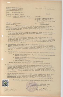 Djawatan Pendidikan Agama Propinsi Sumatera Barat tentang Statistik Semester I Tahun 1972