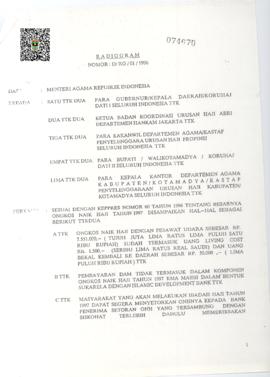 Radiologi No : D/RG/01/1996 tentang Ongkos Naik Haji, Pelaporan Diri 1 hal.1