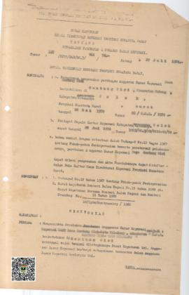 SK Kepala Kanwil Direktorat Koperasi Prop. Sumbar nomor 107/KPTS/PAD/DK.3/I/1976 tentang Pengesah...