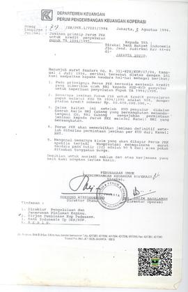 Jaminan Prinsip Perum PKK untuk Kredit Penyaluran Pupuk TA 1994/1995