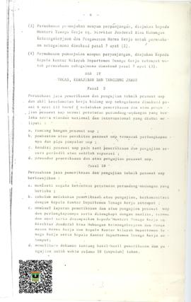 Lanjutan Keputusan Menteri Tenaga Kerja No. Kep 1261/ MEN / 1988 tentang Syarat-syarat Penunjukan...