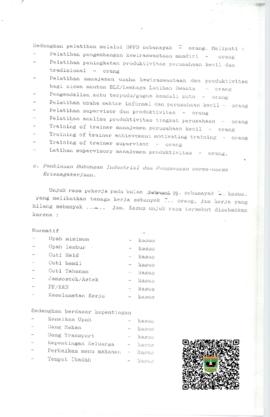 Sambungan Lembar Informasi Ketenagakerjaan Kantor Departemen Tenaga Kerja Padang Bulan Februari  ...