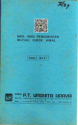 Data-Data Pengukuran Mutual Check Awal (Paket BS 8 I)