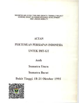 Cover acuan pertemuan persiapan Indonesia untuk IMT -GT
