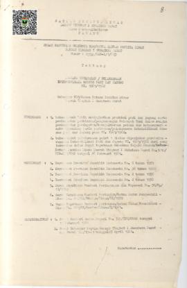 Tentang Rencana perluasan/pelaksanaan Intensifikasi Khusus Padi dan Jagung MT. 1981/1982
