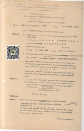 SK Kepala Kanwil Direktorat Koperasi Prop. Sumbar nomor 126/KPTS/PAD/DK.3/I/1976 tentang Pengesah...