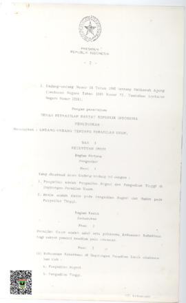 Undang-Undang No. 2 tahun 1986 tentang Peradilan Umum ( Halaman 2 )