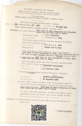 SK Kepala Kanwil Direktorat Koperasi Prop. Sumbar nomor 019/KPTS/PAD/KWK.3/IV/1983 tentang Penges...