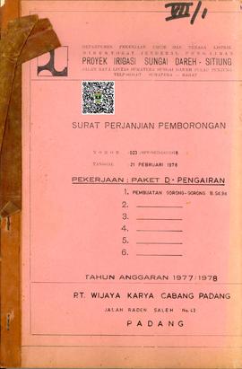 Surat Perjanjian Pemborongan Pekerjaan Paket D-Pengairan Pembuatan Gorong B.Sd.9a