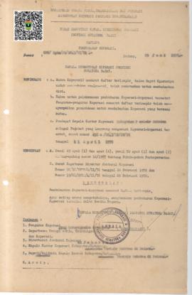 SK Kepala Kanwil Direktorat Koperasi Prop. Sumbar nomor 086/KPTS/PAD/DK.3/VI/1976 tentang Pembuba...