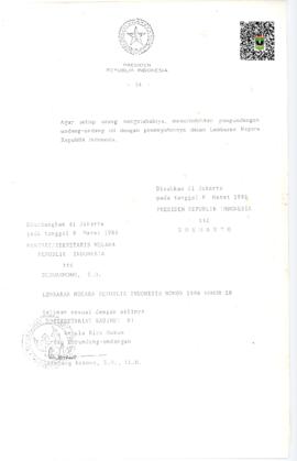 Undang-Undang No. 2 tahun 1986 tentang Peradilan Umum ( Halaman 24 Penutup )