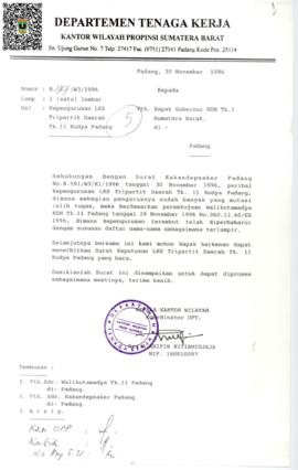 Kepengurusan LKS triparti daerah Tk. II Kodya Padang