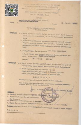 SK Kepala Kanwil Direktorat Koperasi Prop. Sumbar nomor 092/KPTS/PAD/DK.3/VI/1976 tentang Pembuba...