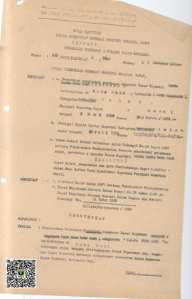 SK Kepala Kanwil Direktorat Koperasi Prop. Sumbar nomor 122/KPTS/PAD/DK.3/I/1976 tentang Pengesah...