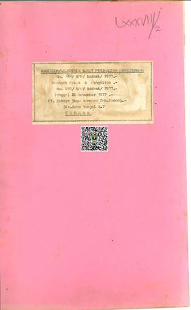 Addendum / Amandemen ke 1  Pemborongan Kontrak Paket A Pengairan  No. 008/SPP/Sedasi/1977
