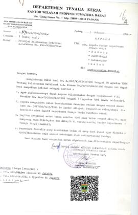 Petunjuk Pelaksanaan Retribusi a.d Permen No. Per -02 / MEN/1986