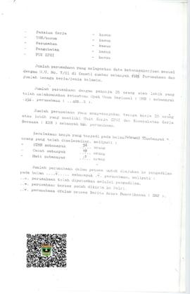 Sambungan Lembar Informasi Ketenagakerjaan Kantor Departemen Tenaga Kerja Padang Bulan Februari  ...