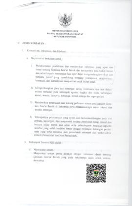 Keputusan Menteri Koordinator Bidang Kesejahteraan Rakyat RI Nomor 23/Kop/Menko/Kesra/XI tentang ...