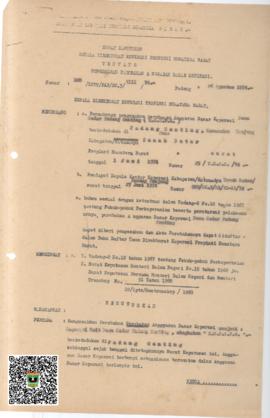 SK Kepala Kanwil Direktorat Koperasi Prop. Sumbar nomor 108/KPTS/PAD/DK.3/I/1976 tentang Pengesah...
