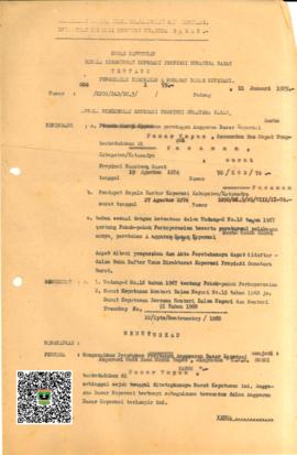 SK Kepala Kanwil Direktorat Koperasi Prop. Sumbar nomor 004/KPTS/PAD/DK.3/I/1975 tentang Pengesah...