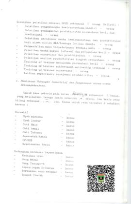 Sambungan Lembar Informasi Ketenagakerjaan Kantor Departemen Tenaga Kerja Padang Bulan Desember 1994