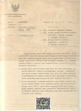 Surat Pembinaan Koperasi dalam menghadapi Pemilu 1982