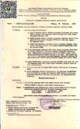 Surat Keputusan Direktorat Jendral Koperasi Propinsi Sumatera Barat tentang Pengesahan Koperasi S...
