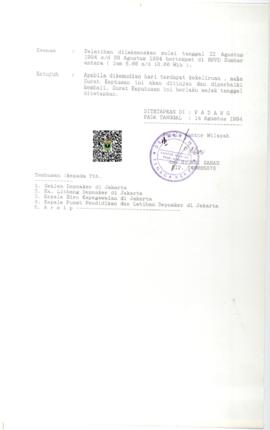 Lanjutan Surat Keputusan Kepala Kantor Wilayah Departemen Tenaga Kerja Propinsi Sumatera Barat No...