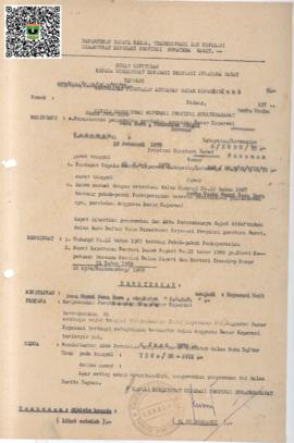 SK Kepala Kanwil Direktorat Koperasi Prop. Sumbar nomor 053/KPTS/PAD/DK.3/I/1976 tentang Pengesah...